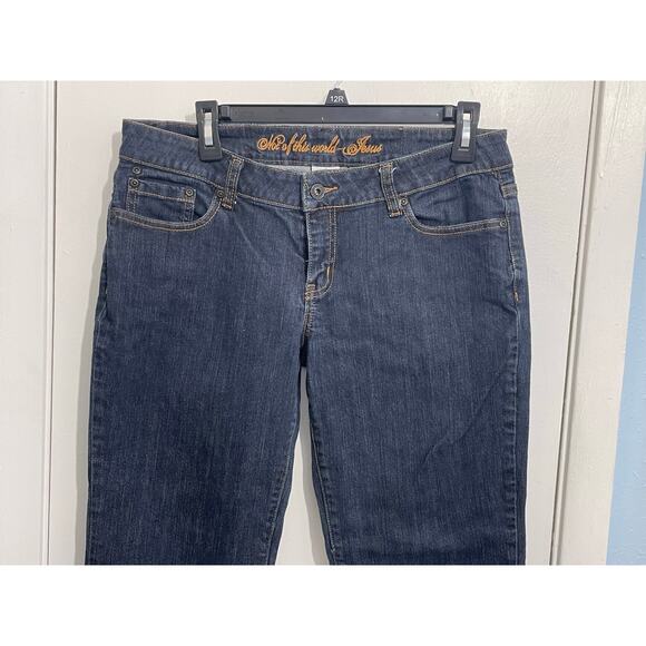 Not of This World Jesus Jeans Size 30 Low Rise Bootcut Baggy 90s Western - Picture 2 of 7